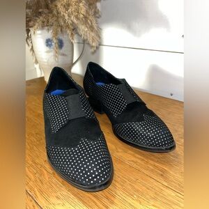 MINX Black Studded Loafers – Size 39